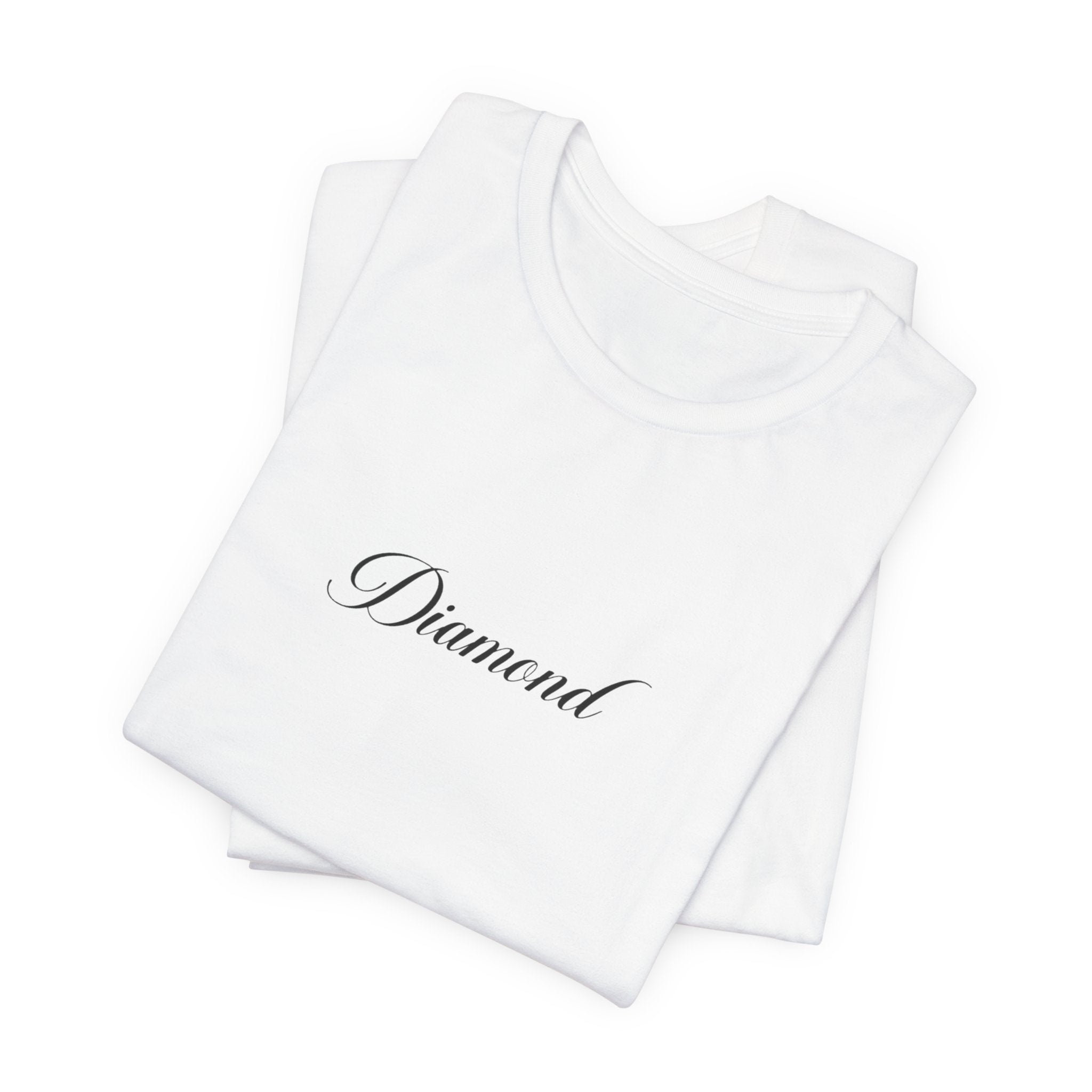 Diamond Script Tee — Minimalist Script Graphic T‑Shirt