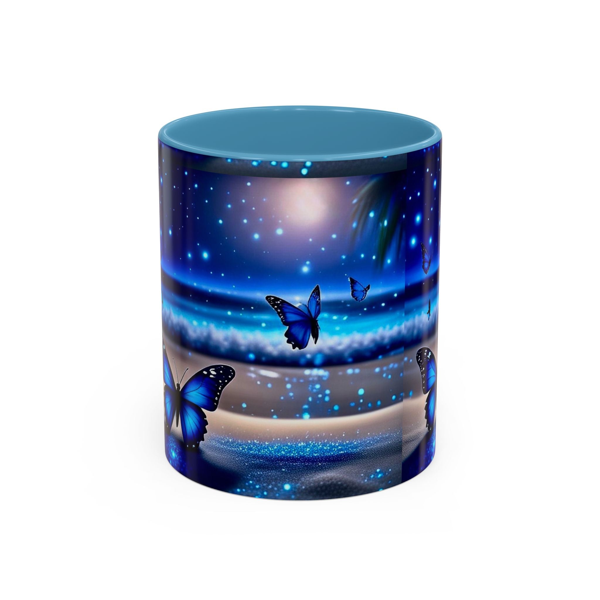 Blue Butterfly Night Sky Coffee Mug (11/15oz)