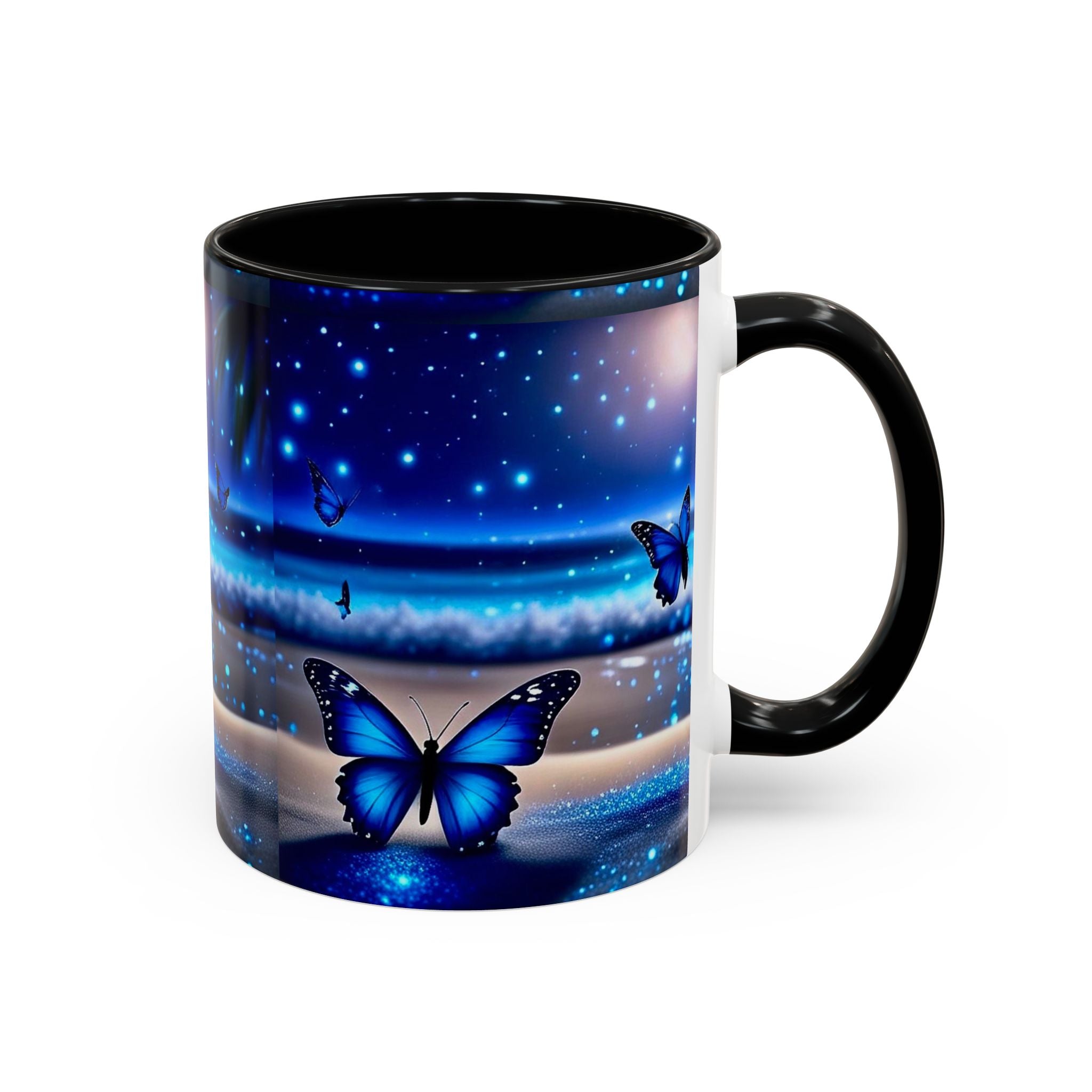 Blue Butterfly Night Sky Coffee Mug (11/15oz)