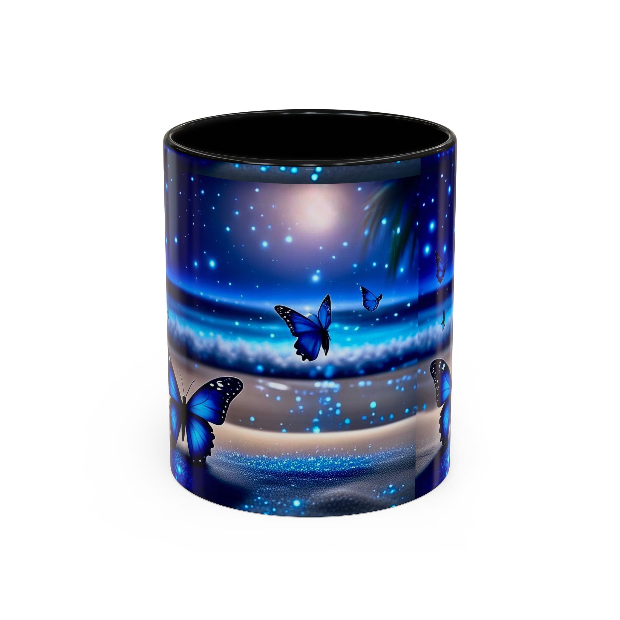 Blue Butterfly Night Sky Coffee Mug (11/15oz)